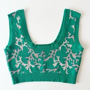 Maeve by Anthropologie Intarsia Knit Crop Top - Size Medium